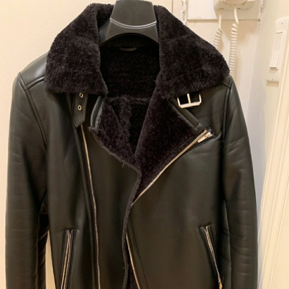 Zara Leather Fur jacket